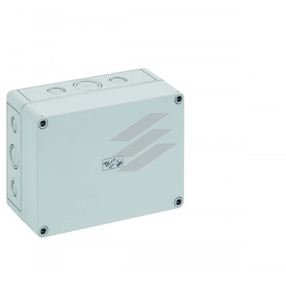 TK-коробка PS 1813-8fм, (180х130х84мм), полістирол, 14 метричних вводи (8-М12/16, 2-M16/20, 3-М20/25, 1-M25/32), IP66, плоска, Spelsberg